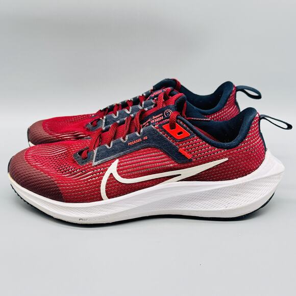 Nike Shoes Boys 5.5 Red Navy White Air Zoom Pegasus 40 Road Running Sneakers GS - Picture 5 of 13